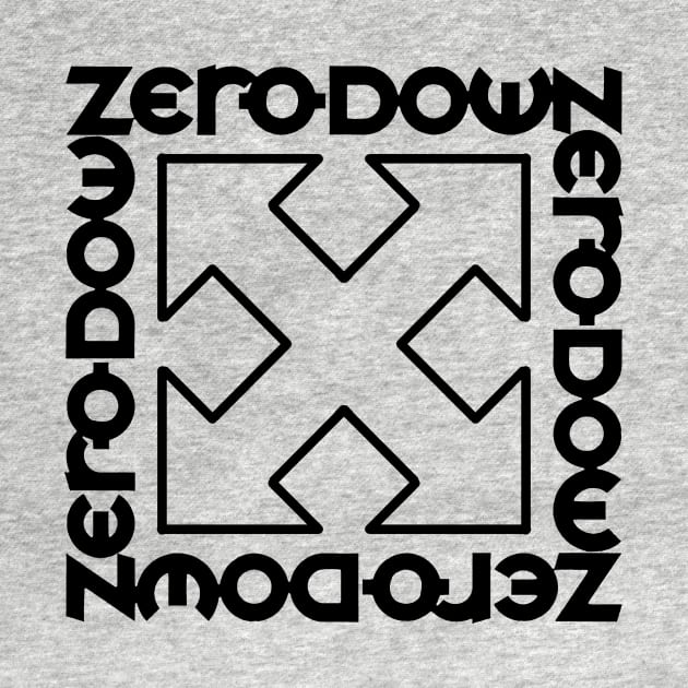 Zero Down Arrow Tee (inverse) by Unofficial Zero Down Fanstore